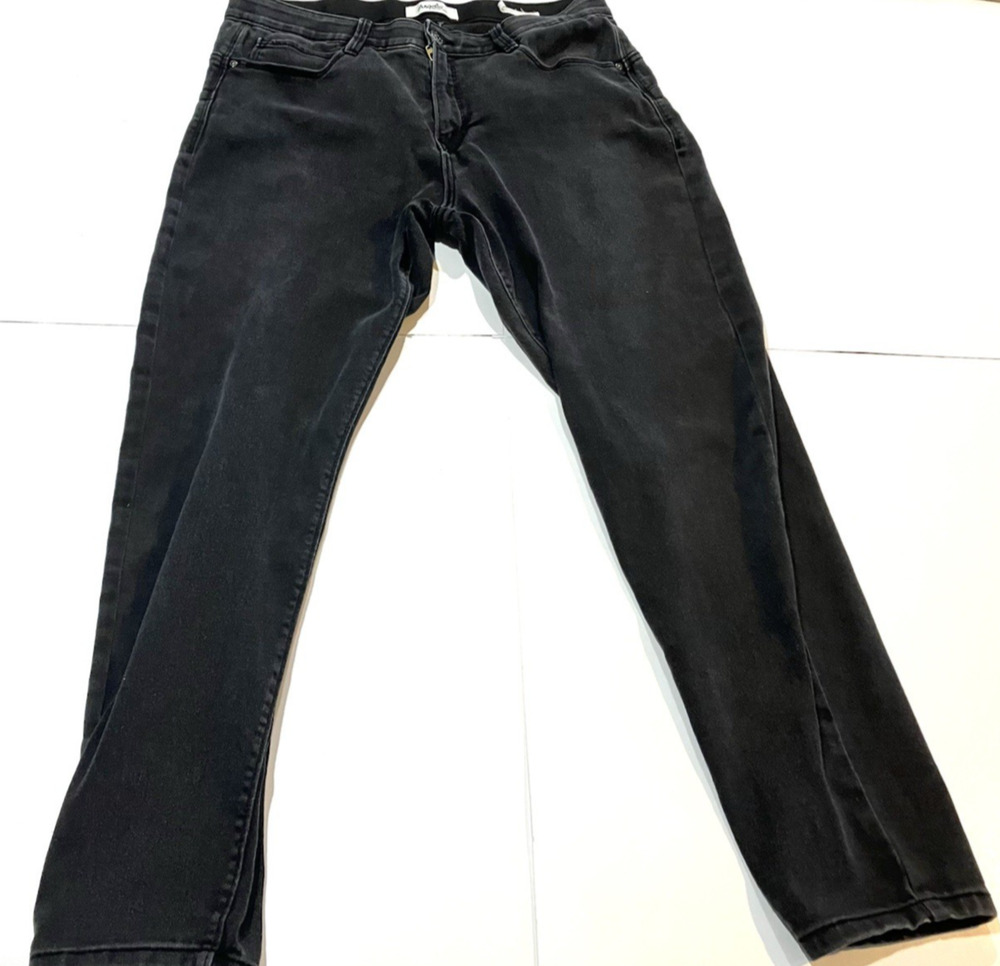 Angels Forever Young Jeanie Lift Size 14 Skinny Black Wash Denim Jeans (32x27)